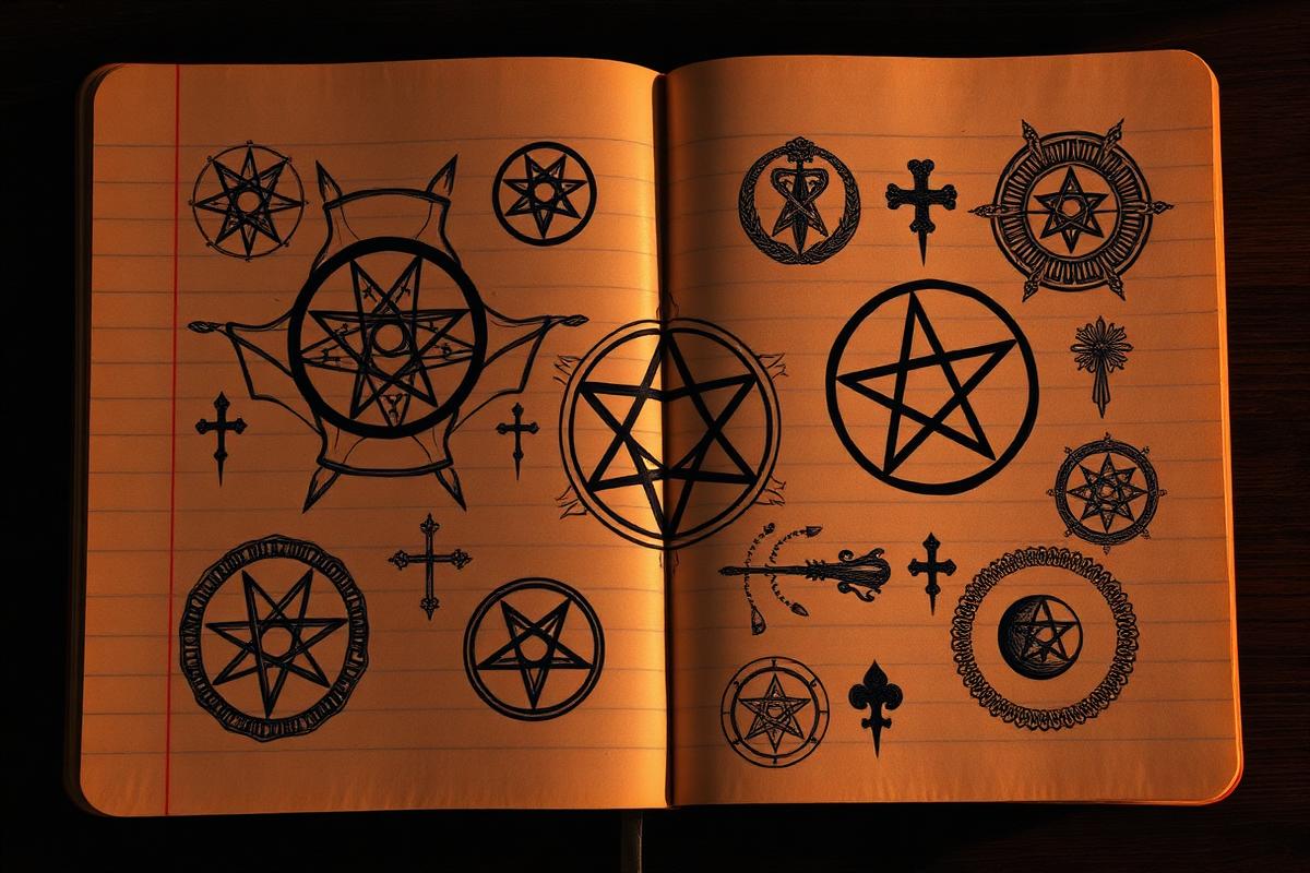 Sketch artwork for The Protection Ritual Scratches